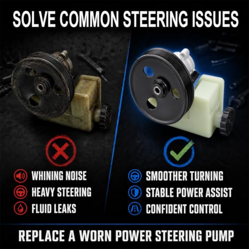 Image of Flecto 20-64610 Steering Pump with Reservoir Compatible with Jeep Liberty