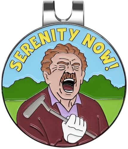 Pinsanity Funny 'Serenity Now!' Golf Ball Marker and Hat Clip