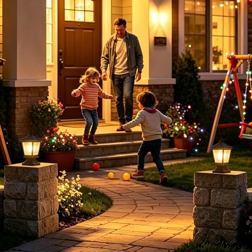 Lampadaires solaires étanches et lampe décorative intelligente pour extérieur