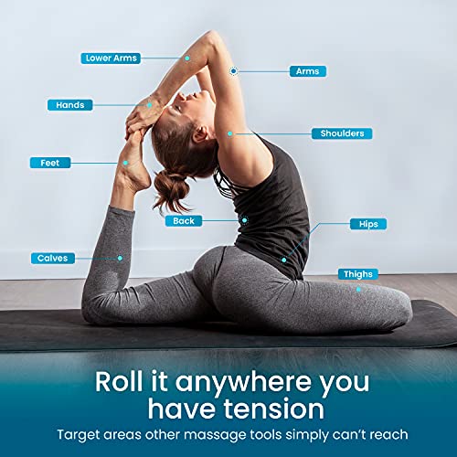 Beenax Foot Massage Roller And Hard Spiky Ball Set - Plantar Fasciitis Recovery, Muscle Roller Stick, Fascia, Feet, Trigger Point, Exercise - Relieve Stress And Relax Tight Muscles - 6