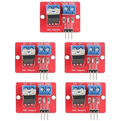 Oumefar 5-teiliges IRF520-MOSFET-Treibermodul 3,3 V Cover