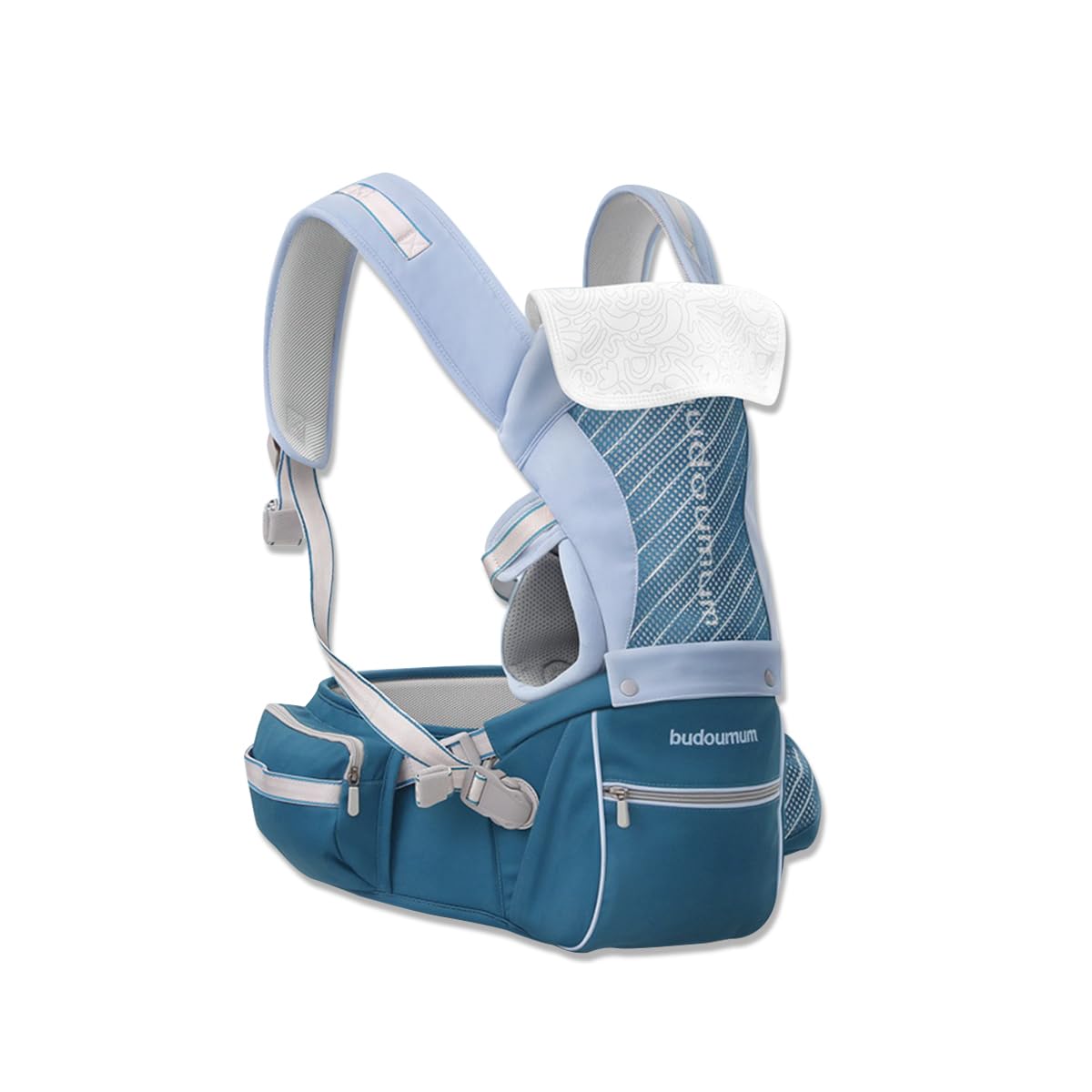 SONARIN 3 in 1 Regolabile Marsupio Neonati con Sedile,Portantina Multifunzionale Ergonomico Porta Bambino Fascia Porta Bebè Multi-Posizioni per Neonati Bambini 0-36 Mesi(Blu)