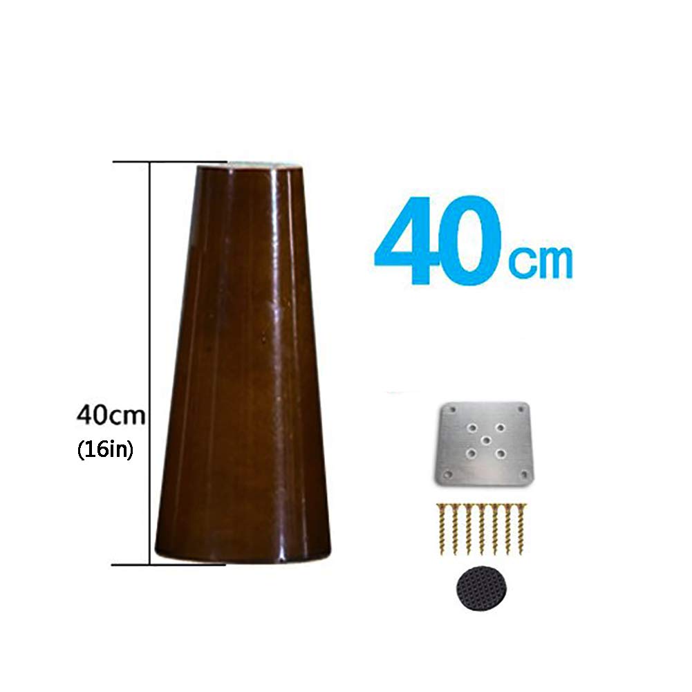 CHEWYNP Patas de Madera para Muebles, Patas de Repuesto para sofá, con Placas de Montaje para Patas y Protectores de Fieltro para sofá, gabinete, sofá, Mesa de café, Banco, Silla, Juego de