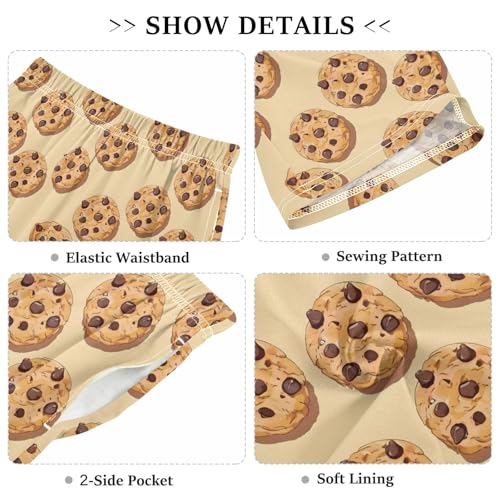 Cookies Print Pajama Shorts Summer Lounge Pajama Bottoms Elastic Waist Pjs Pants for 6-14 Years3