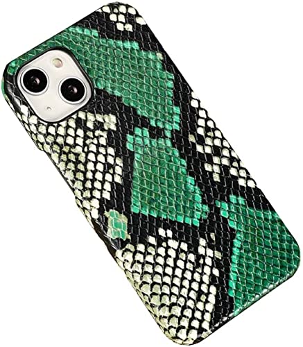 Coque iPhone 13 Mini en cuir véritable motif python avec doublure chic