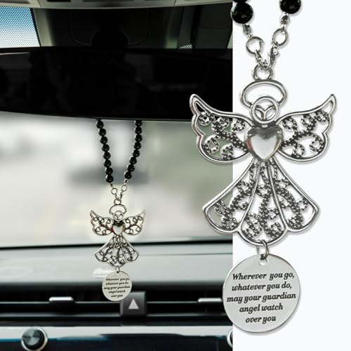 Rislobx Angel Wings Hanging Ornaments for Car Rear View...