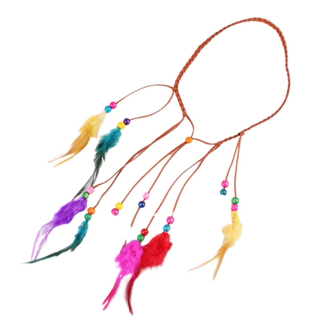 Housoutil 3piezas Diadema Bohemia Borlas y Cuentas Accesorio De Cabello Para Mujeres Fotografía