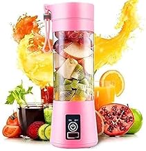 Portable 6-Blade Juicer Blender with built-in Jar, Juice Mixer Bottle,Fruit Juice Machine,USB Rechargeable Personal Size Juicer Grinder for Juices,Protein&Milk Shakes (Multicolor) (M2)