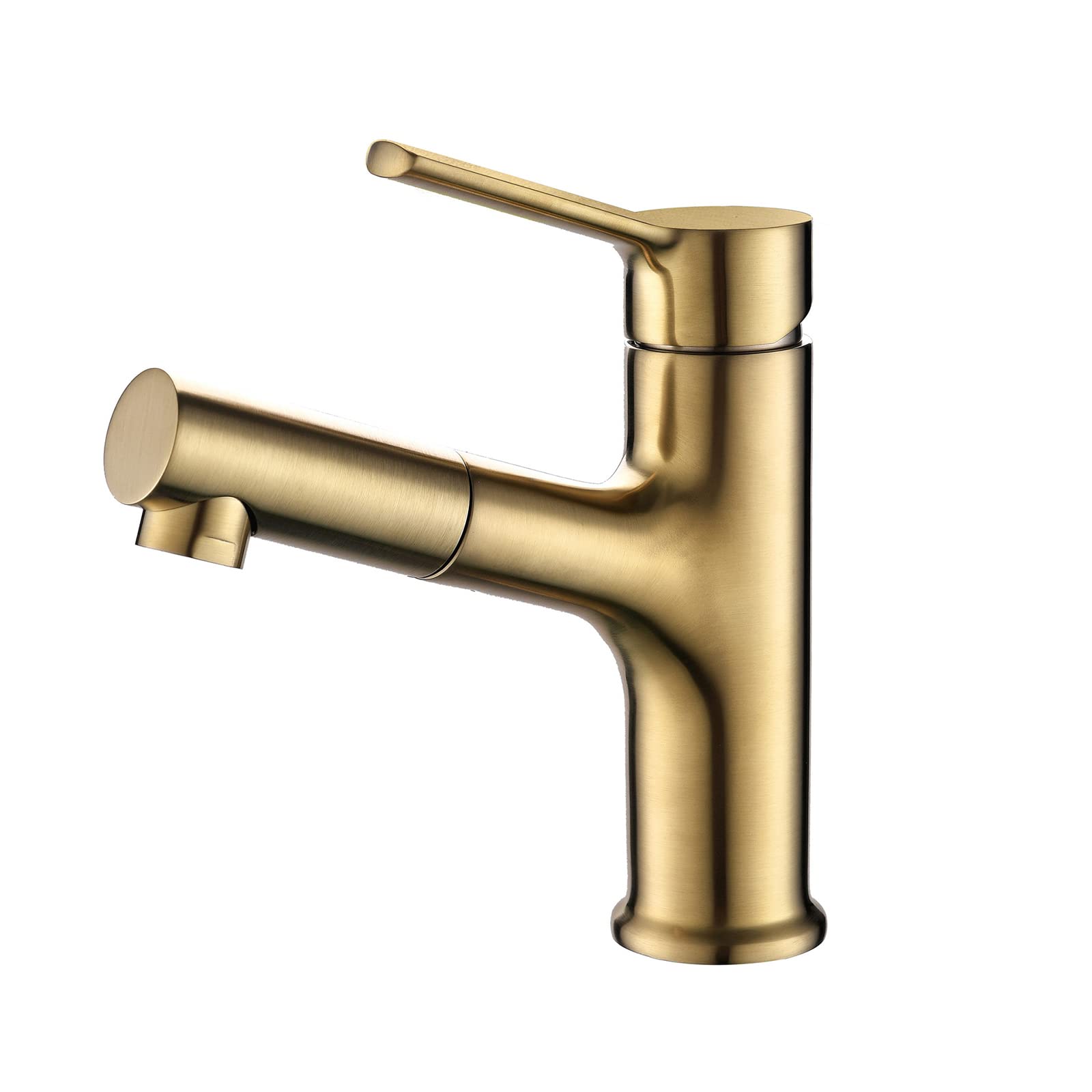 Robinet de salle de bain extractible mitigeur d'évier cuivre chaud froid rétractable