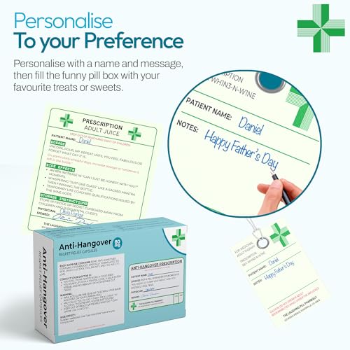 Funny Prescription Wine Label, Bag, Tag with Funny Joke Pill Box Gag Gifts - Funny Rude Gifts for Men Women, Novelty Secret Santa Gifts for Him/Her, Stocking Fillers, Prank Xmas Gifts for Women/Men - Image 2