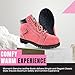 Safety Girl Steel Toe Boots for Women - Pink - 8.5M | Waterproof Women's Fusion Work Boots | Leather Work Boots | Rugged Goodyear Welt Construction | Oil Resistant Outsoles & Cushioned Insoles