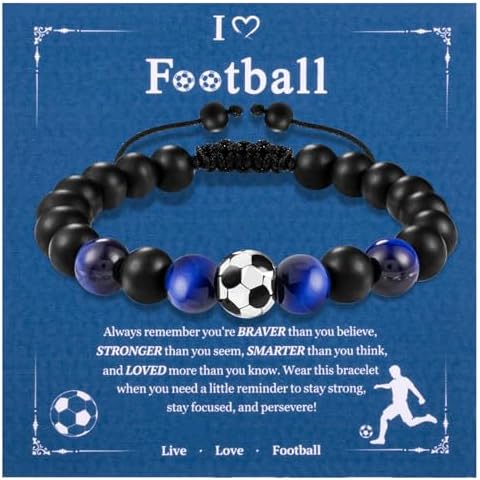 LAXPICOL Adjustable Football Bracelet for Boys Cover
