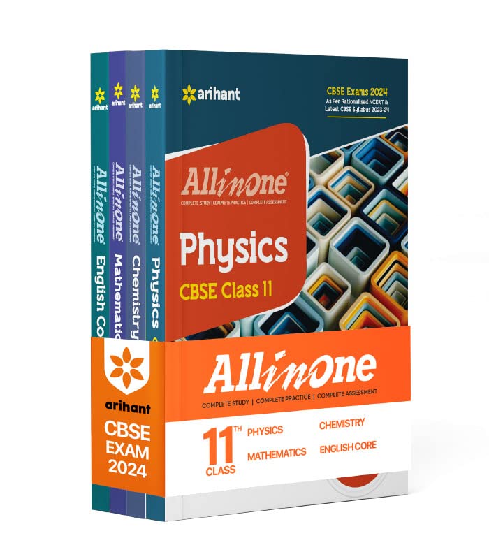(OLD EDITION) All In One Class 11th Physics, Chemistry, Mathematics, English Core for CBSE Exam 2024 (Set of 4 Books) Paperback – 3 June 2023