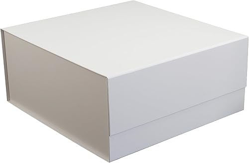 Miniatura 8 de Cecobox - 5 cajas plegables mate con tapa magnética para embalaje de regalo (10 x 6.7 x 2.8 pulgadas, blanco)
