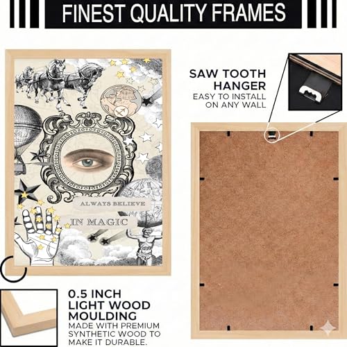 Image of BLINKART Music Art Aesthetic Modern Art Walls With Frame | Natural Wood Texture | Living Room Bedroom Office Wall Decoration | Poster Home Decor Frames Wall Bedroom | 12x8 Inches (D346)