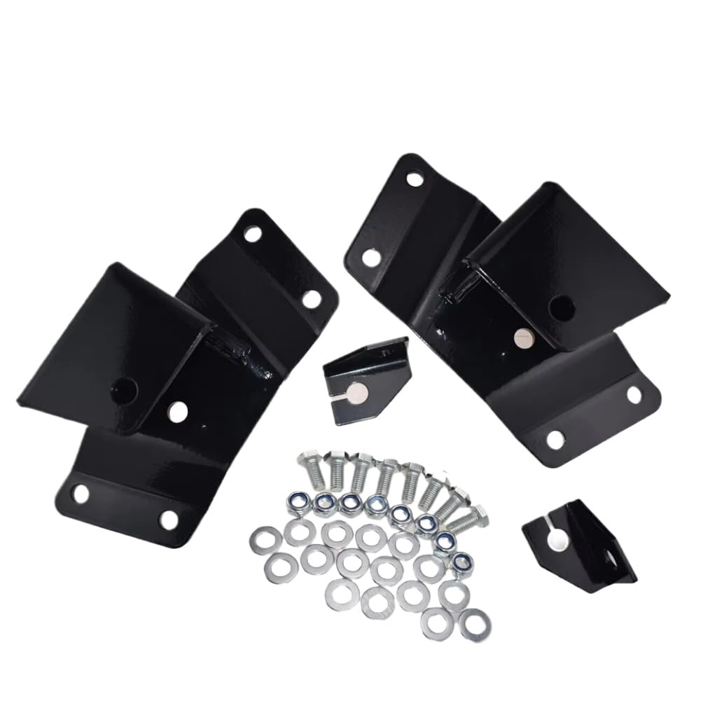 Kit d'abaissement 2 pièces en métal pour supports d'essieu arrière de 2 pouces Compatible With Silverado Sierra 1500 1988-1998 2WD 4WD EM-1051