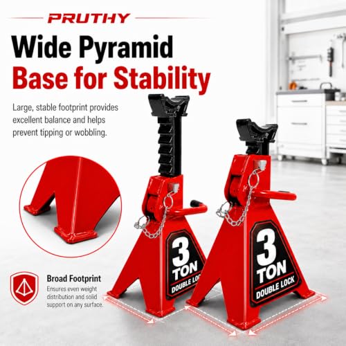 Jack Stands 3 Ton with Double Locking Pins