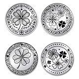 UNICRAFTALE 2 Pièces De Pièces De Monnaie Porte Bonheur À Trèfle...