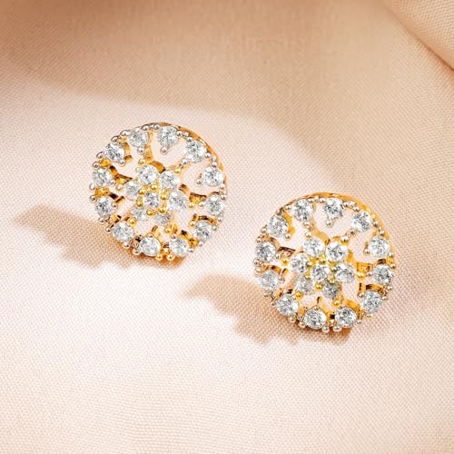 Image of Rubans Pendant Necklace Set American Diamond and Zirconia Gift Jewellery for Women & Girls