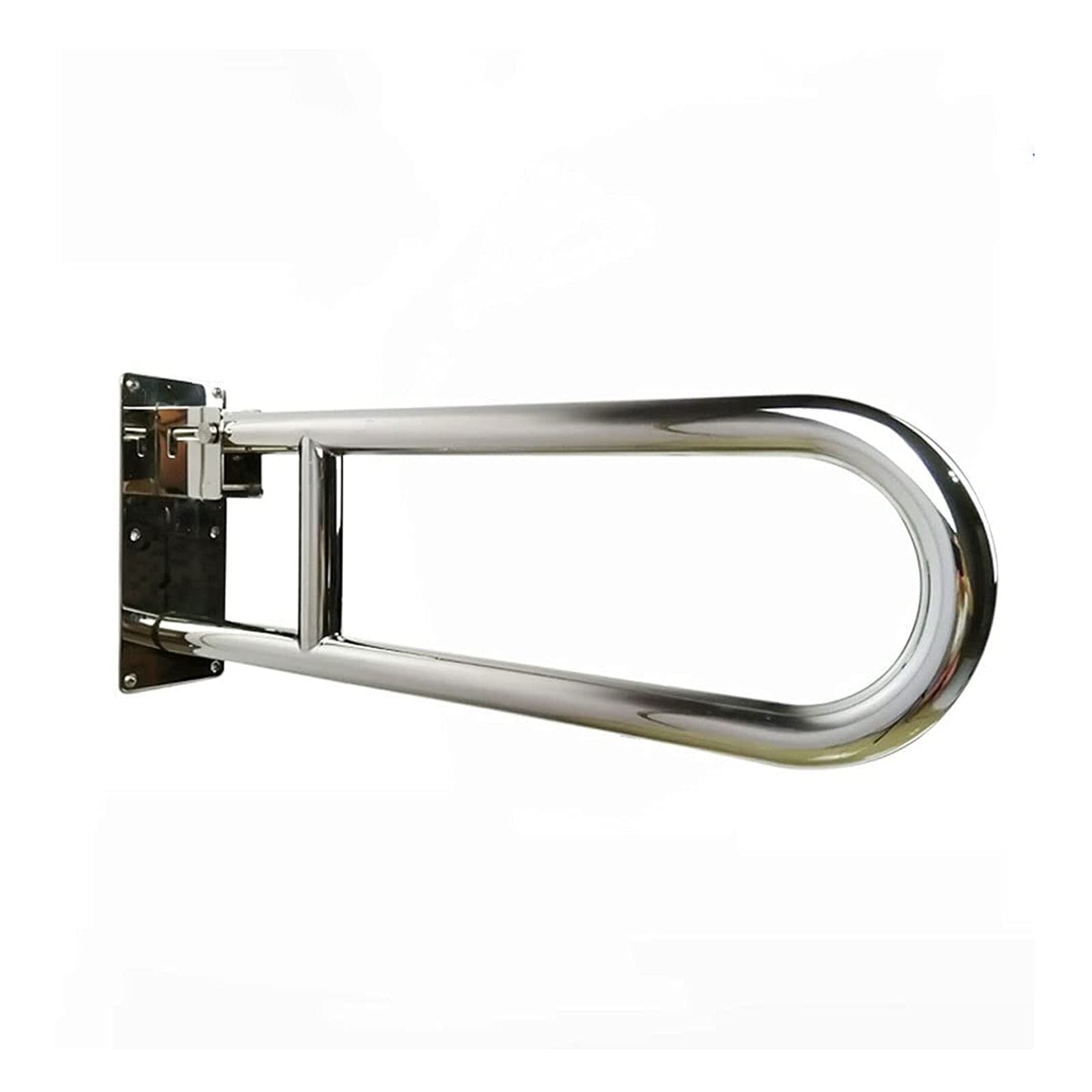 Maniglione di Sicurezza per Bagno, Struttura di Sicurezza in Acciaio Inox, Pieghevole, a Scomparsa, a Parete, per disabili, Antiscivolo, Barra di Supporto (75 cm)