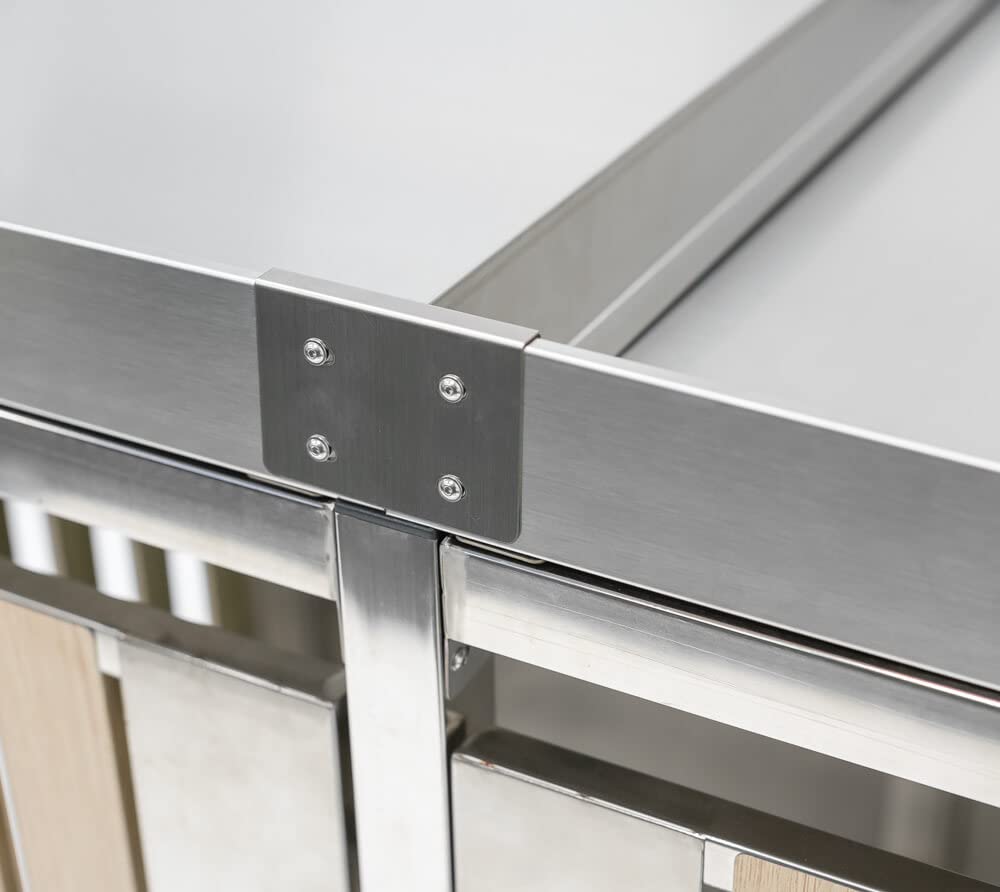 WESTMANN Mülltonnenbox für 2X 240L Mülltonnen 84x134x125 cm Silber 240 L