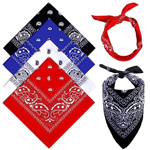 MELLIEX 4 Stück Bandana Kopftuch Damen und Herren, Paisley Halstuch...