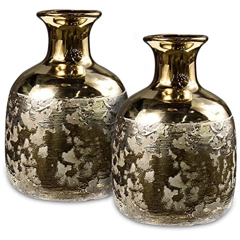 Juego de 2 Jarrones Decorativos Jarrón de Cerámica Cover