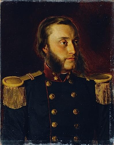 Toile Anton Romako tableau portrait officier de marine 60x90cm ZHAOSHAN