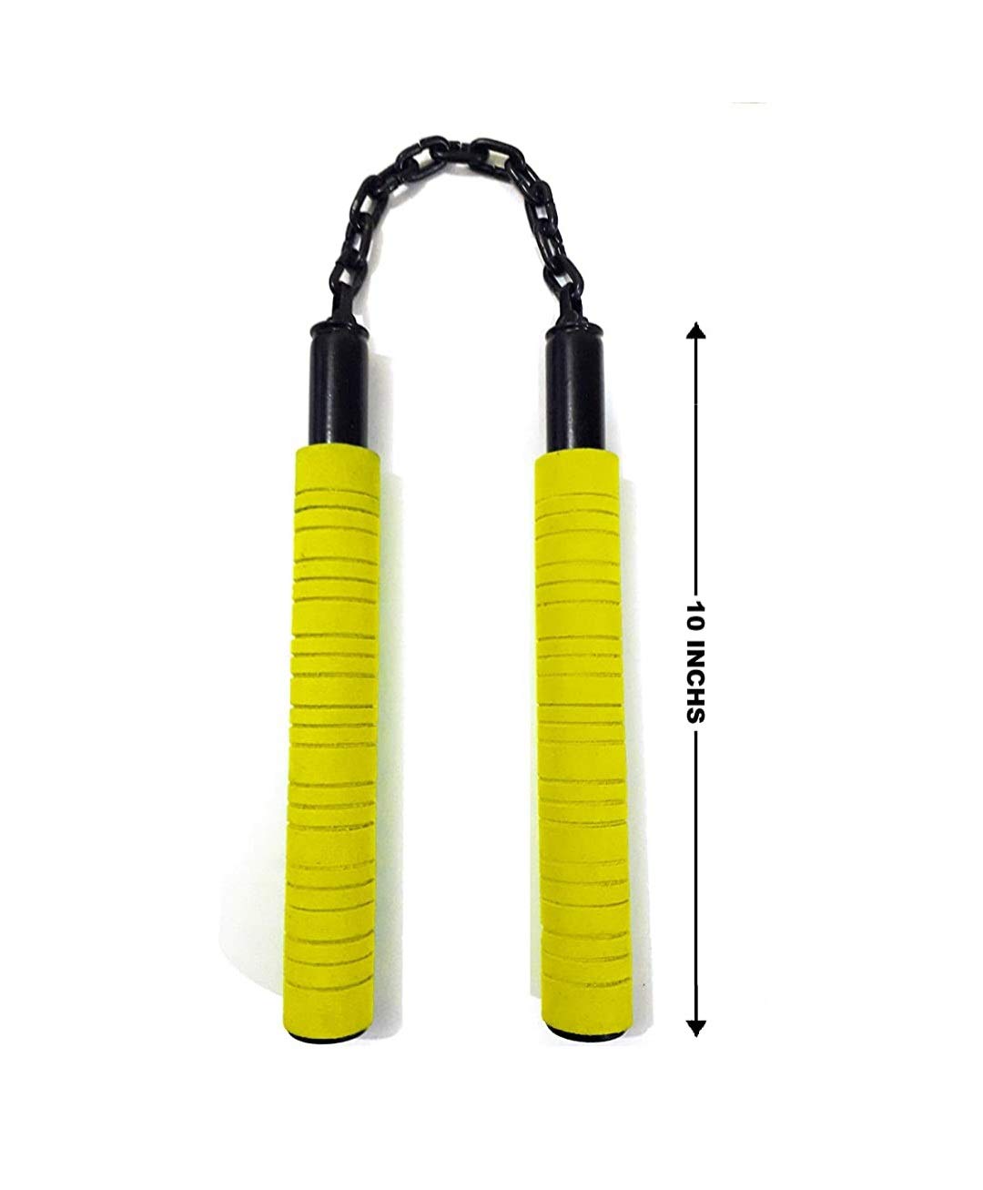 BE TREND Karate Foam Handle Black Metal Chain Nunchakus Martial Arts Weapon & Equipment | Pack of 1 | (Yellow) (B0CJNNMDV7) Amazon Price History, Amazon Price Tracker
