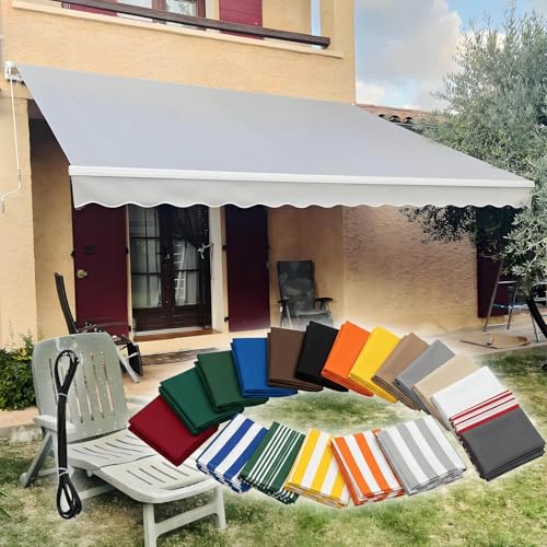 Uso Multifunzionale: Questa tende da sole retrattile di ricambio si adatta perfettamente a terrazzi di caffè, ristoranti e negozi; Ideale come ricambio per balconi e giardini privati; Una scelta versatile per tutti i progetti