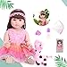 ZIYIUI 22 Pollici 55 CM Bambole Reborn Femmina Realistico Full Silicone Simulazione Vita Neonato Bambolina Reborn Bello Ragazza Regalo di Natale Giocattolo Reborn Baby Doll
