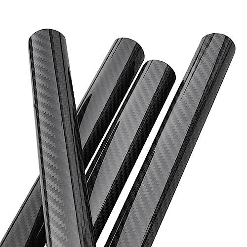 3K Plain Twill Glossy Carbon Fiber Tube, Length 500mm OD 6/7/8/9/10/12/13/14/15/16mm Carbon Fiber Round Tube For Drone Accessories (Color : Twill Glossy, Size : 2pcs 8x4x500mm)