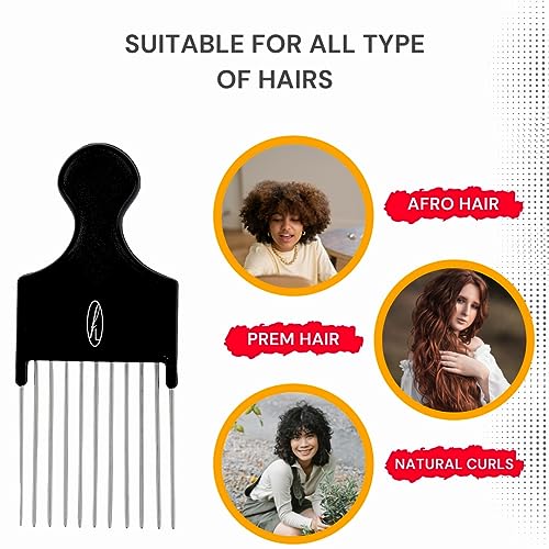 Fine Lines Metal Tail Comb – Rat Tail Styling Tool with Fine Teeth – Antistatic & Heat-Resistant for Afro, Curly or Wet Hair – Unisex Hair Sectioning Accessory for Home or Salon Use - Image 6