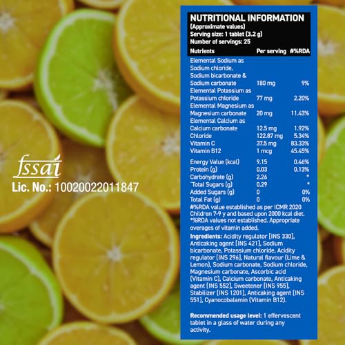 Image of Fast&Up Reload Zero - Zero Sugar Instant Energy & Hydration Drink - Lime Lemon Flavour - 25 Effervescenet Tablets