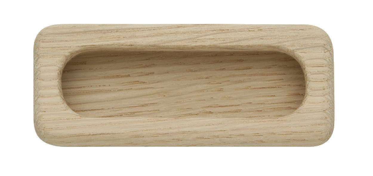Solmer Ltd Unfinished Hafele Montone Wooden Oak Inset Handle 94Mm Knob Cabinet Cupboard