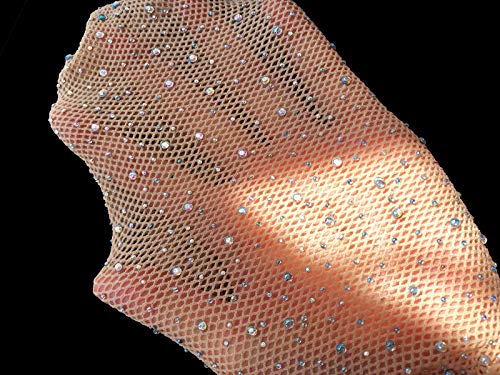 LUCKELF Women's Thigh High Stockings Rhinestone Fishnet Elastic Stockings Big Fish Net Tights Pantyhose3