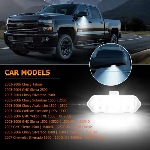 Lámparas LED para espejos laterales POPMOTORZ 2PCS 6500K miniatura 7