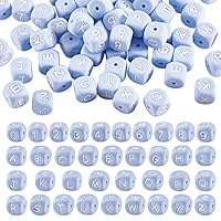 108 Perline In Silicone Con Lettere E Numeri - Cubi Rosa Per Bracciali Fai Da Te - Foto 6