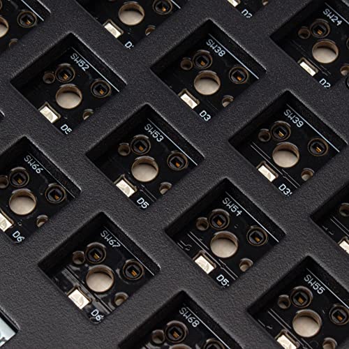 Keychron V4 Wired Custom Mechanical Keyboard Barebone Version, 60% Layout QMK/VIA Programmierbares Makro mit Hot-Swap-able Unterstützung, kompatibel mit Mac Windows Linux (Frosted Black - Transluzent) – Bild 6