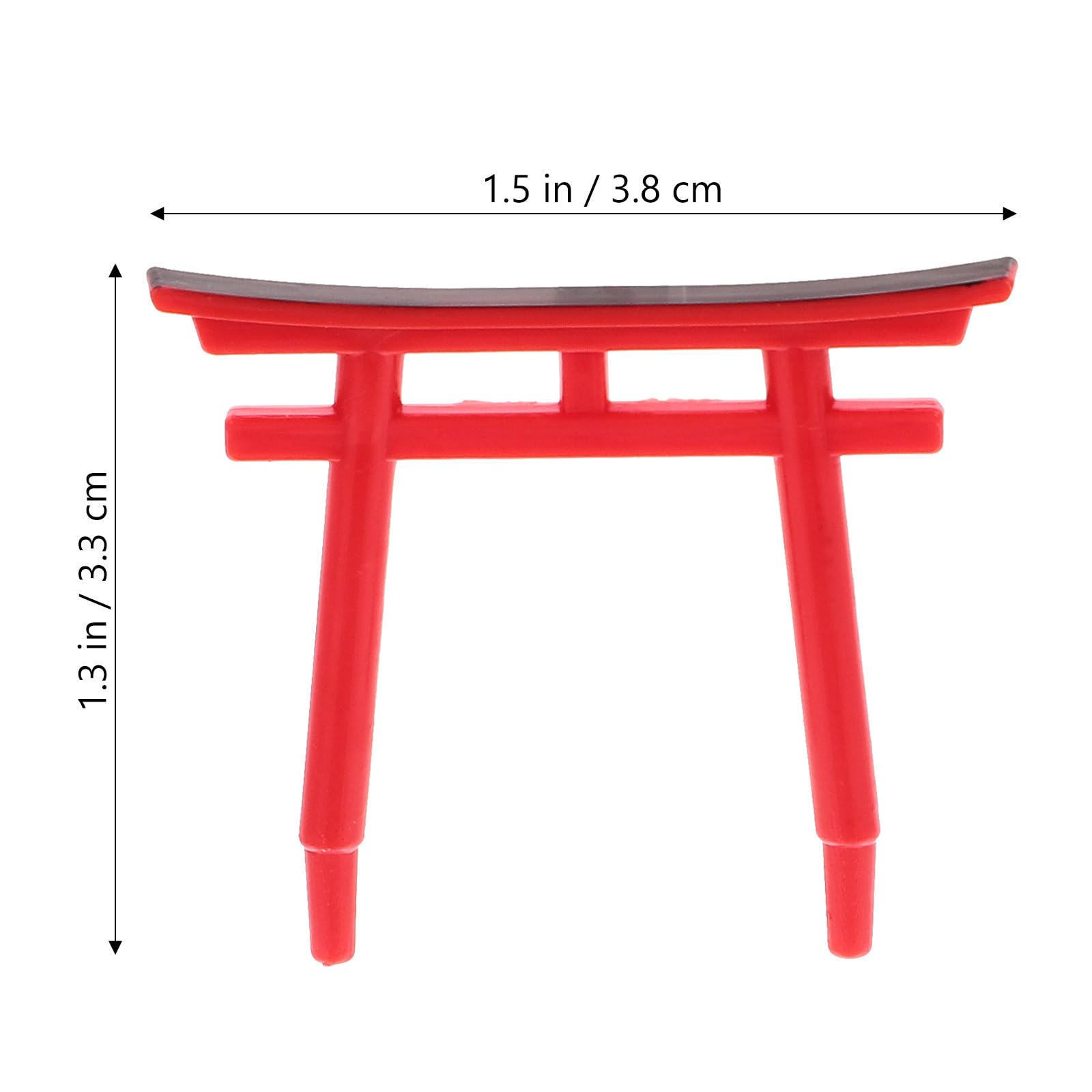 BESPORTBLE 4pcs Mini Torii Gate Red Japanese Shinto Shrine Model Miniature Garden Gate Bridge for Fairy Zen Garden Accessories Fish Tank Landscape Decoration - Image 4