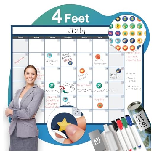 X Large Dry Erase Wall Calendar - 36"x48" Premium Giant Oversized Undated Erasable Deadline Task Calendar for 2023 - Jumbo Monthly Task Organizer Planner for Home & Office