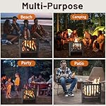 16-Inch Square Steel Grating Fire Pit in Black - Portable and Durable,Perfect for Backyard, Camping, and Bonfire Gathering Outdoor - Image 3