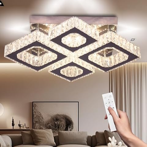 FRIXCHUR 22" Dimmable Crystal Chandelier Cover