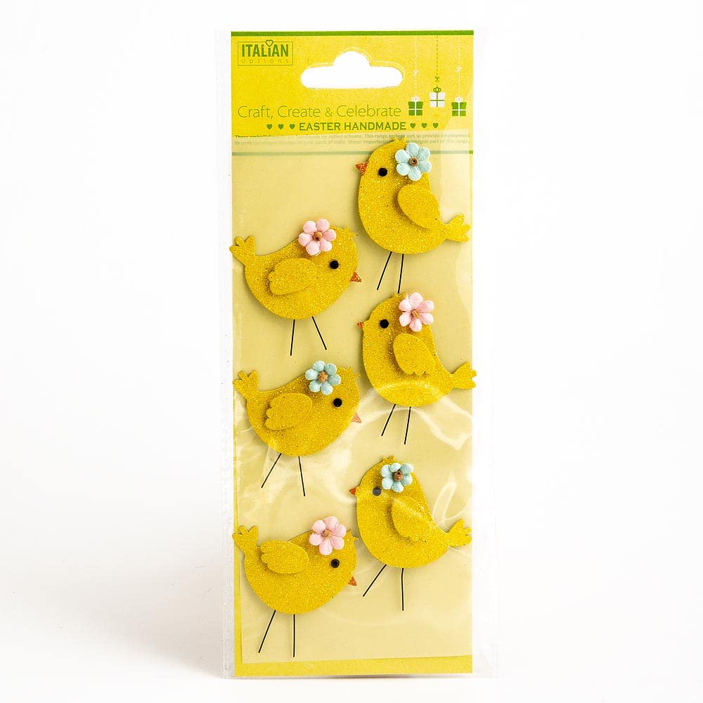 Italian Options - Easter Crafts - Glitter Chicks (6 pcs)