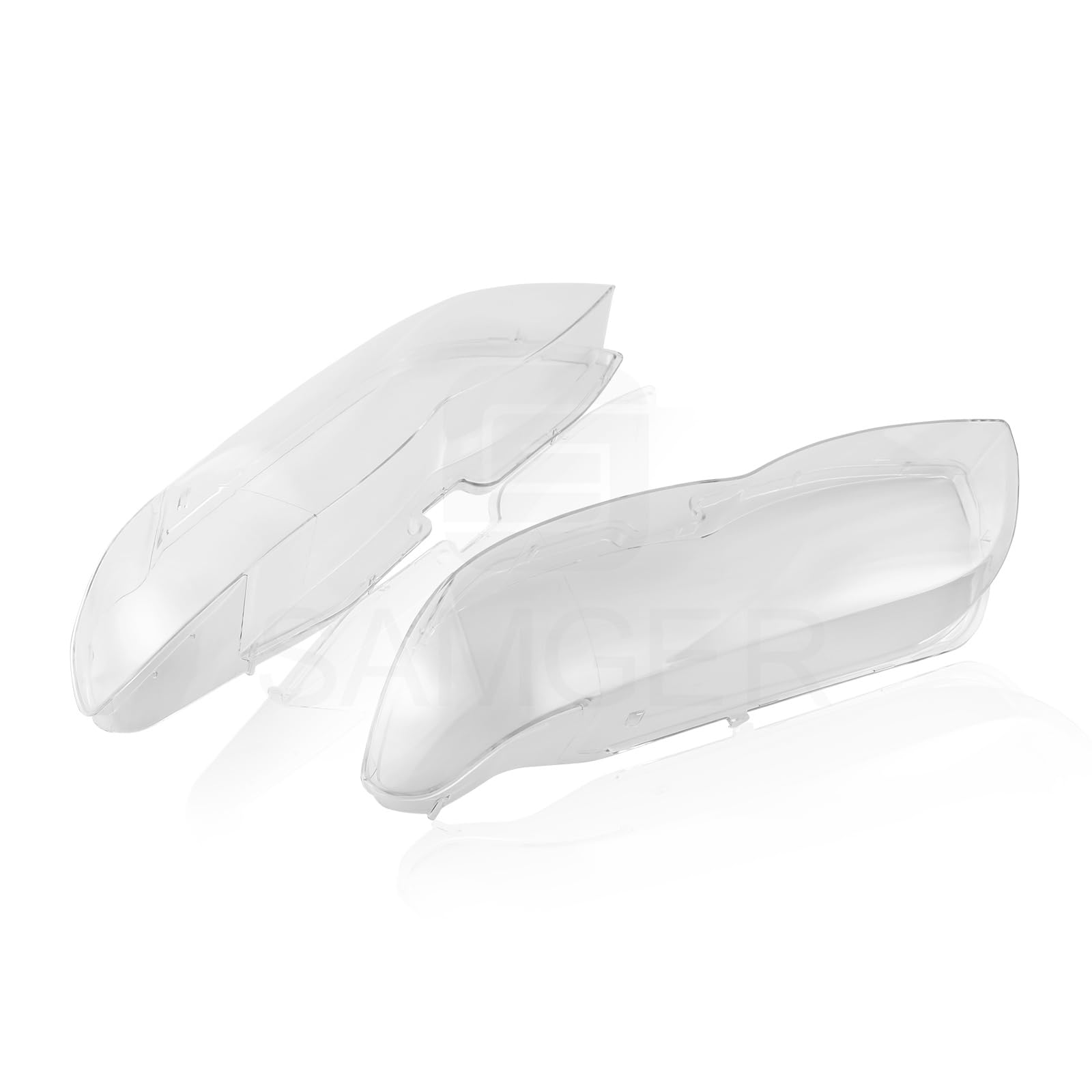 Samger 2Pcs Left Right Side Headlight Headlamp Lense Clear Lens Cover Replacement Fit for BMW X5 E53 2004-2006