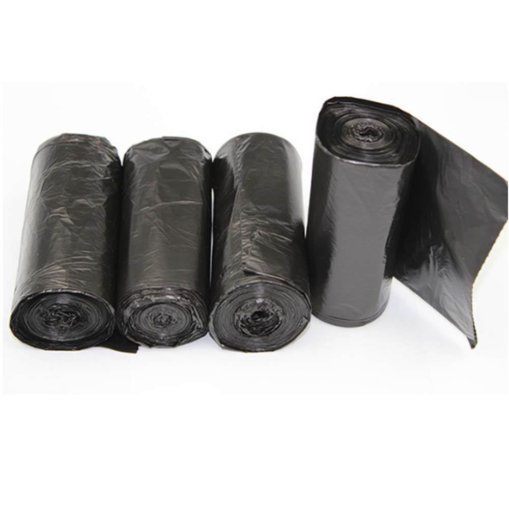 XSJ Trash Bags - Heavy Duty Large Professional Quality Black Garbage Bags - Extra Strong Plastic Trashbags for Home, Kitchen, Lawn, and Other Commercial Use 4 rolls / 200 pcs