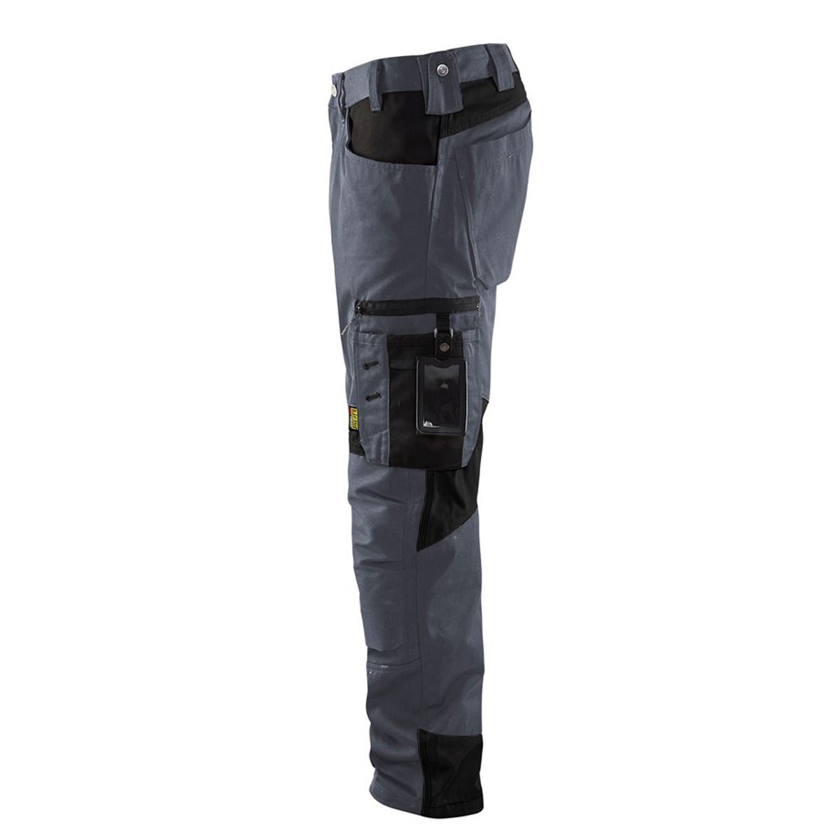 Pantaloni da lavoro senza tasche per chiodi grigio pietra/nero C50