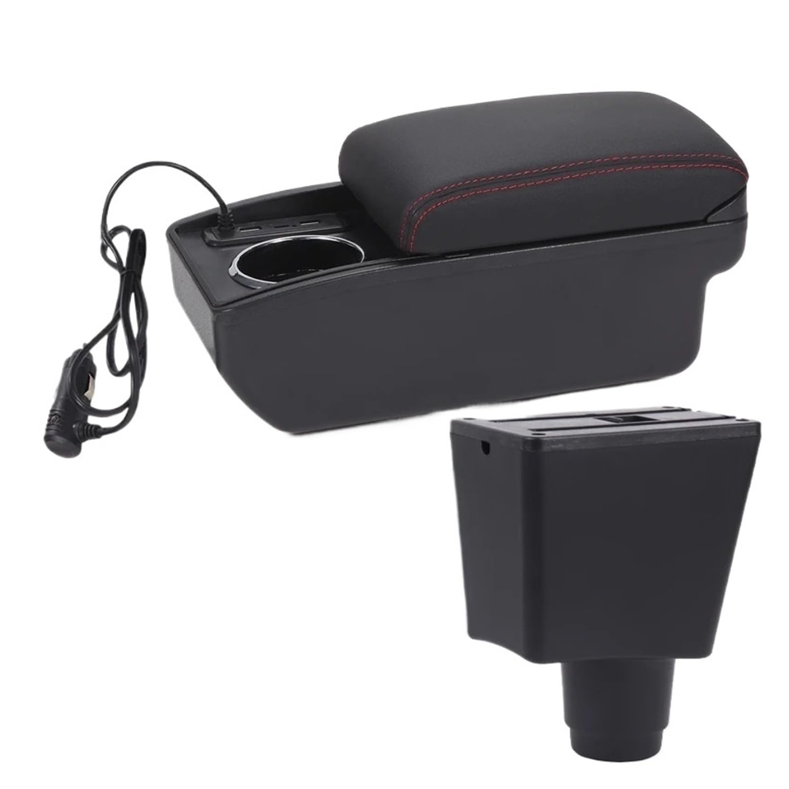 Umdjju A1 Fast Charging For Logan 2 Car Armrest Interior Retrofit Accessories Storage Box Car Centre Console Armrest Box(A1 Fast Charging)