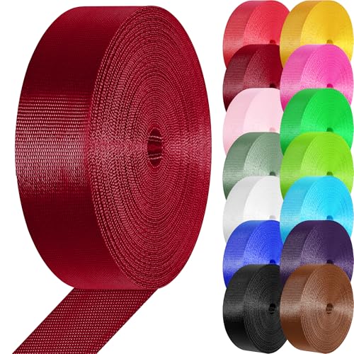 Image of Nylon Webbing 1 inch 1.5 inch Nylon Strap Webbing Straps, 3.3 10 25 50 Yards Webbing Strapping for Bags /Lawn Chair /Climbing Outdoors Crafting DIY Gear Repair
