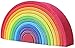 12pcs in Legno Arcobaleno Nesting Stacker Nesting Puzzle Blocks Grimm S Grande Rainbow Stacker Board Building Blocks Regalo di Sviluppo precoce per Bambini Ragazza Ragazza Toddler 38x6.5x19.5cm I